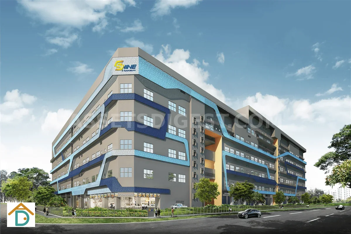New condo launch building exterior in Singapore residential area